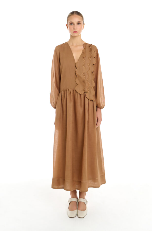 Vestido Ondas Dourado