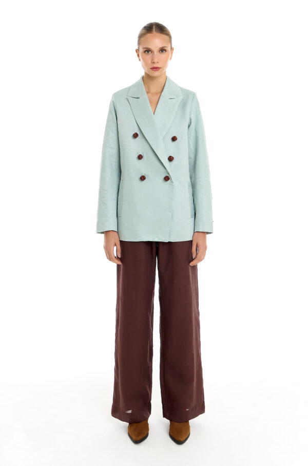 Blazer com Botões Couro
