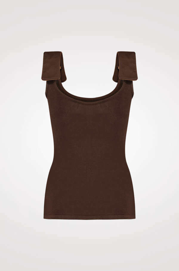 Regata tricot Marrom