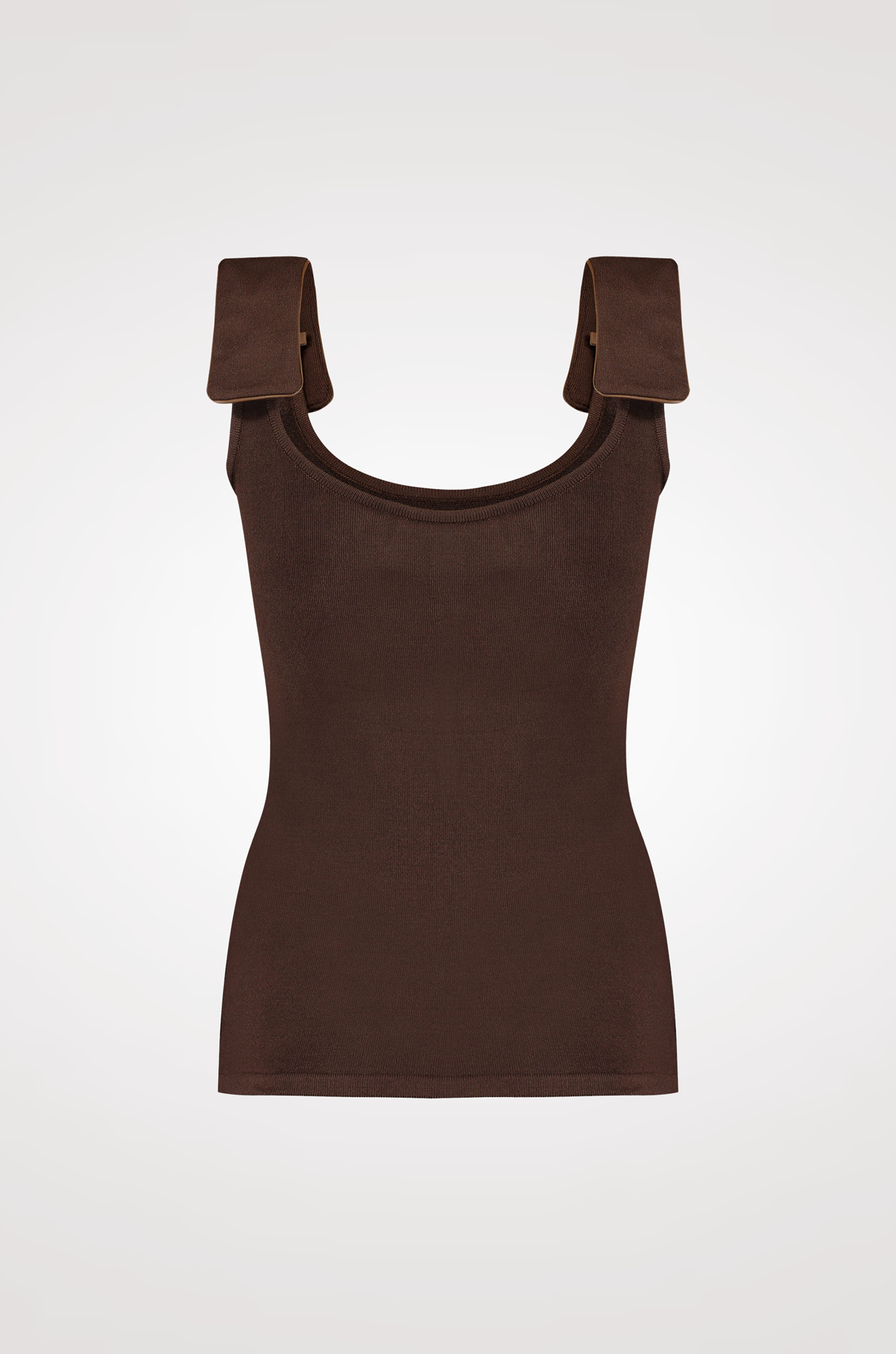 Regata tricot Marrom