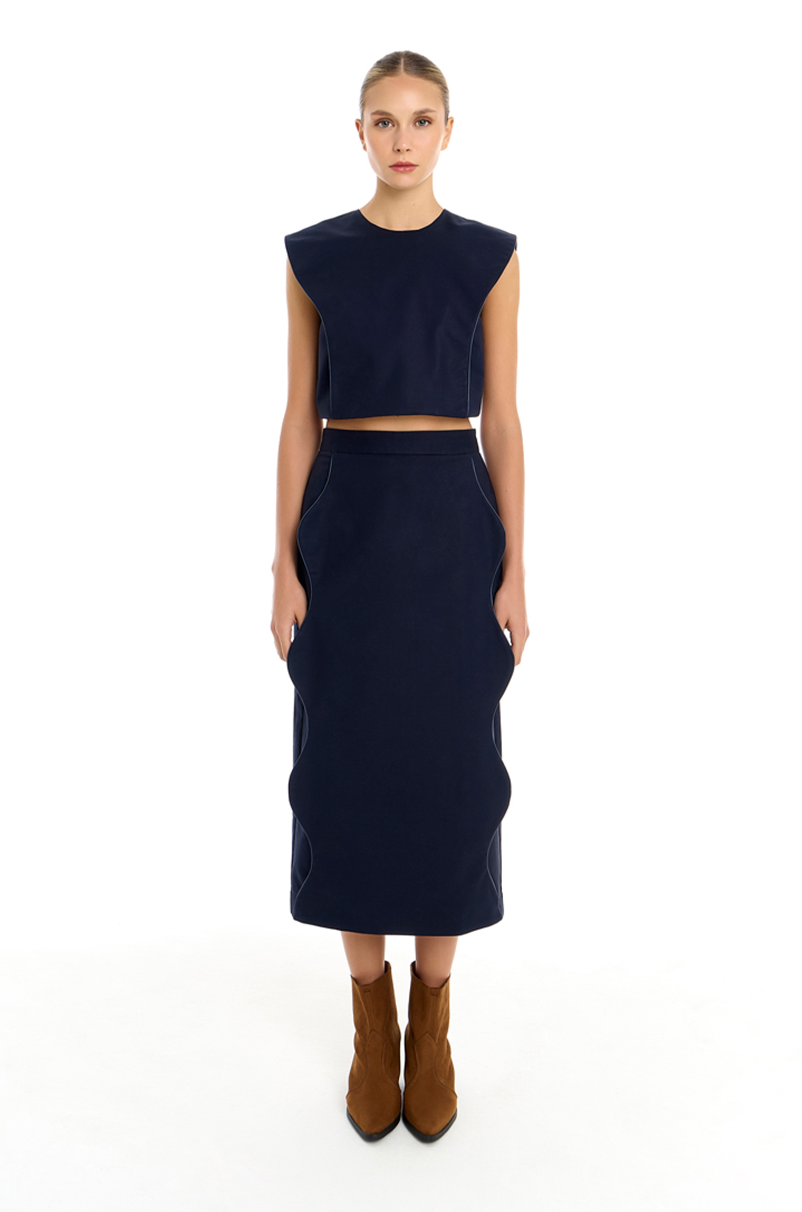 Cropped Ondas TATHO - Navy - Imagem 3