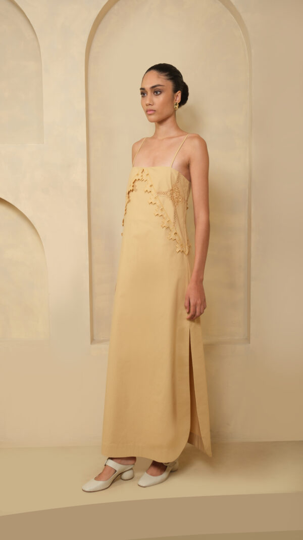 Vestido Loros Manteiga